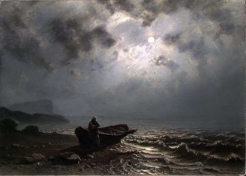Chiaro di luna sulla costa norvegese - National Museum of Art, Architecture and Design